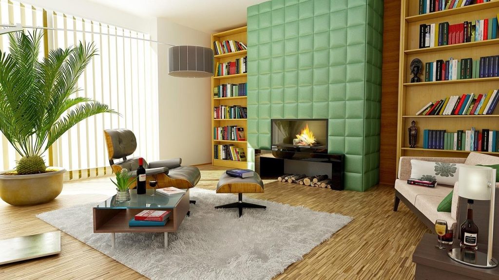 Gezellige woonkamer met gas hoekhaard die sfeer en warmte creëert in huis met dansende vlammen